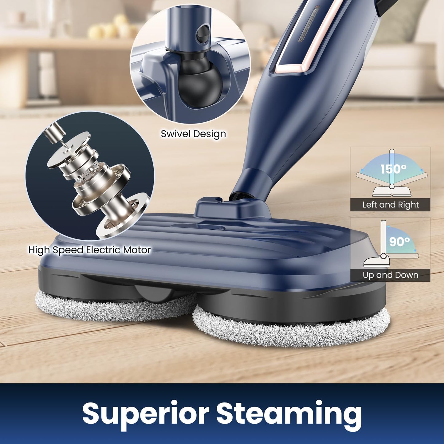 10-in-1 Steam Mop for Hard Floors