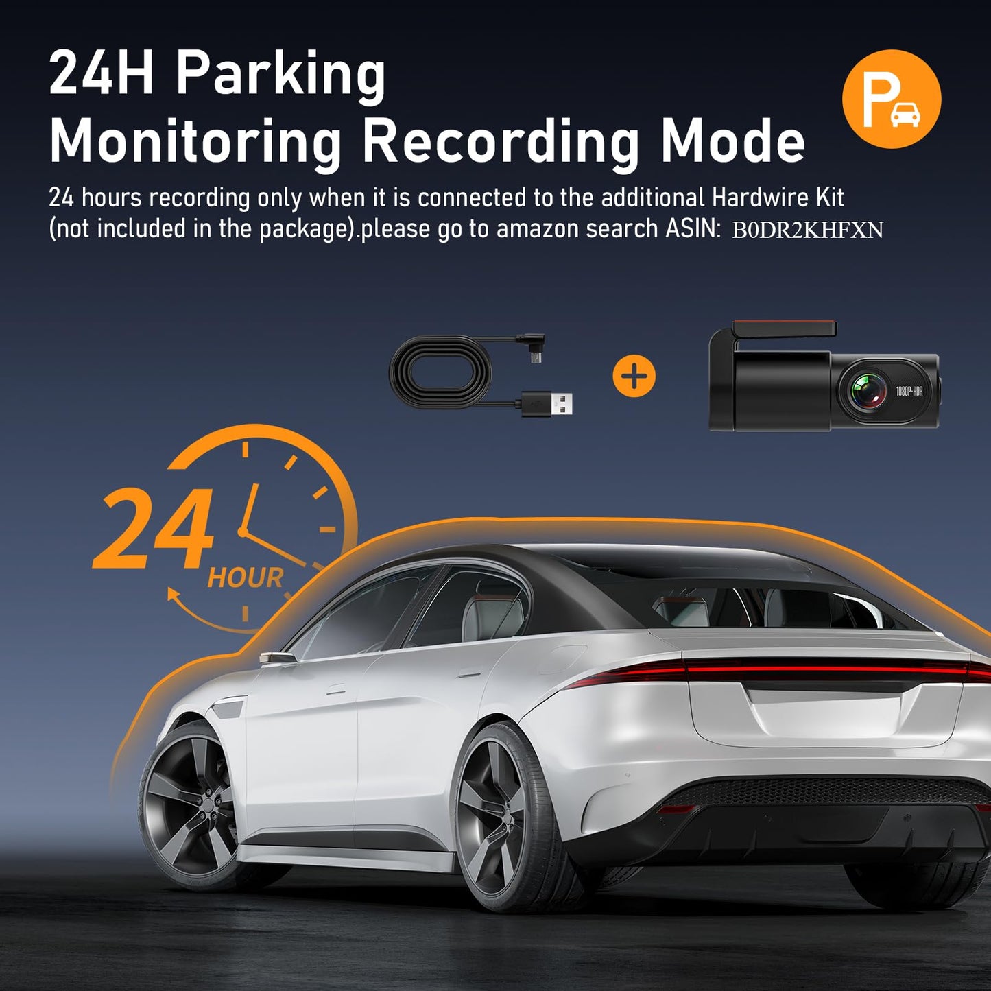 1080P WiFi Dash Cam with 32GB SD Card