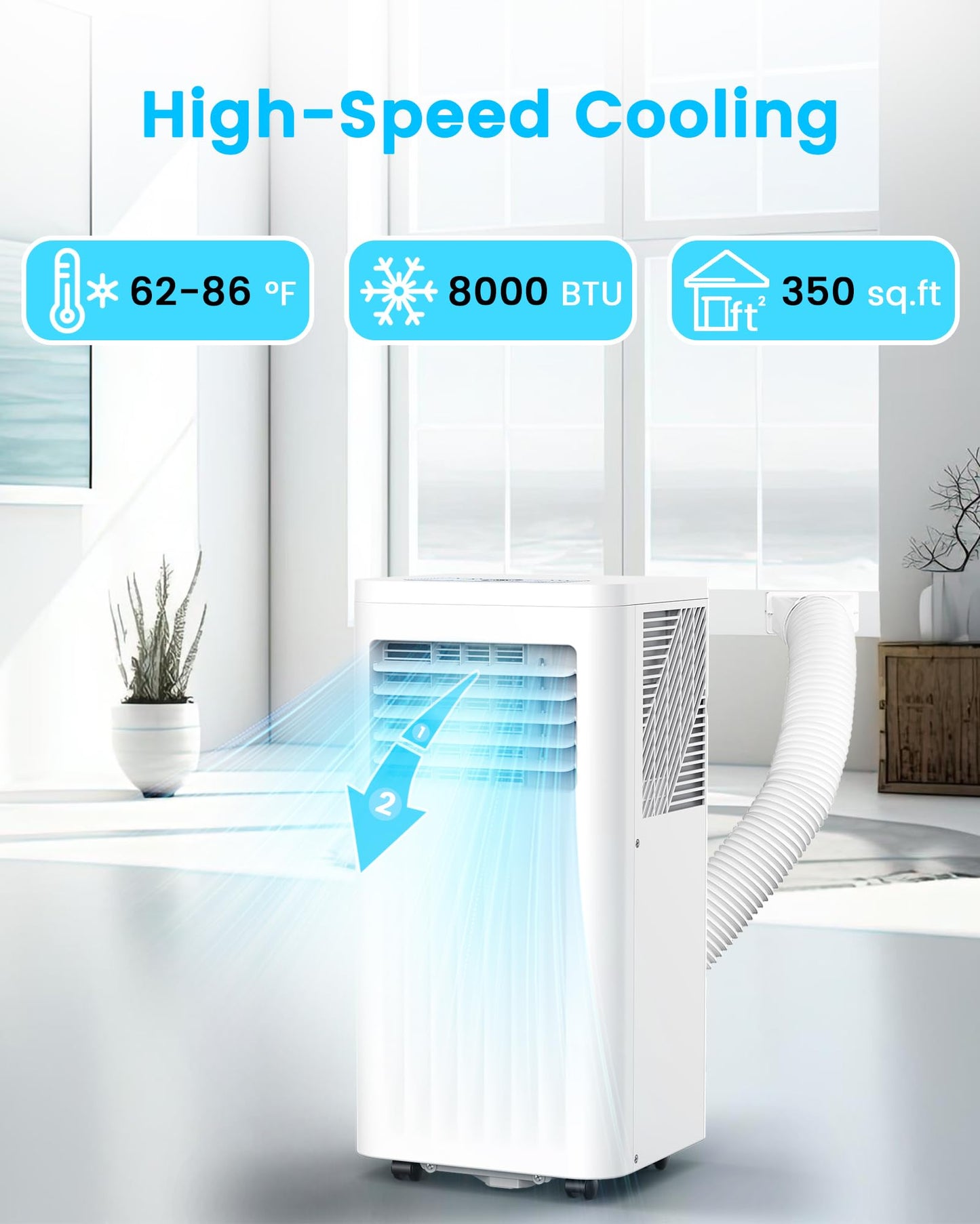 Joy Pebble 8000 BTU Portable Air Conditioner