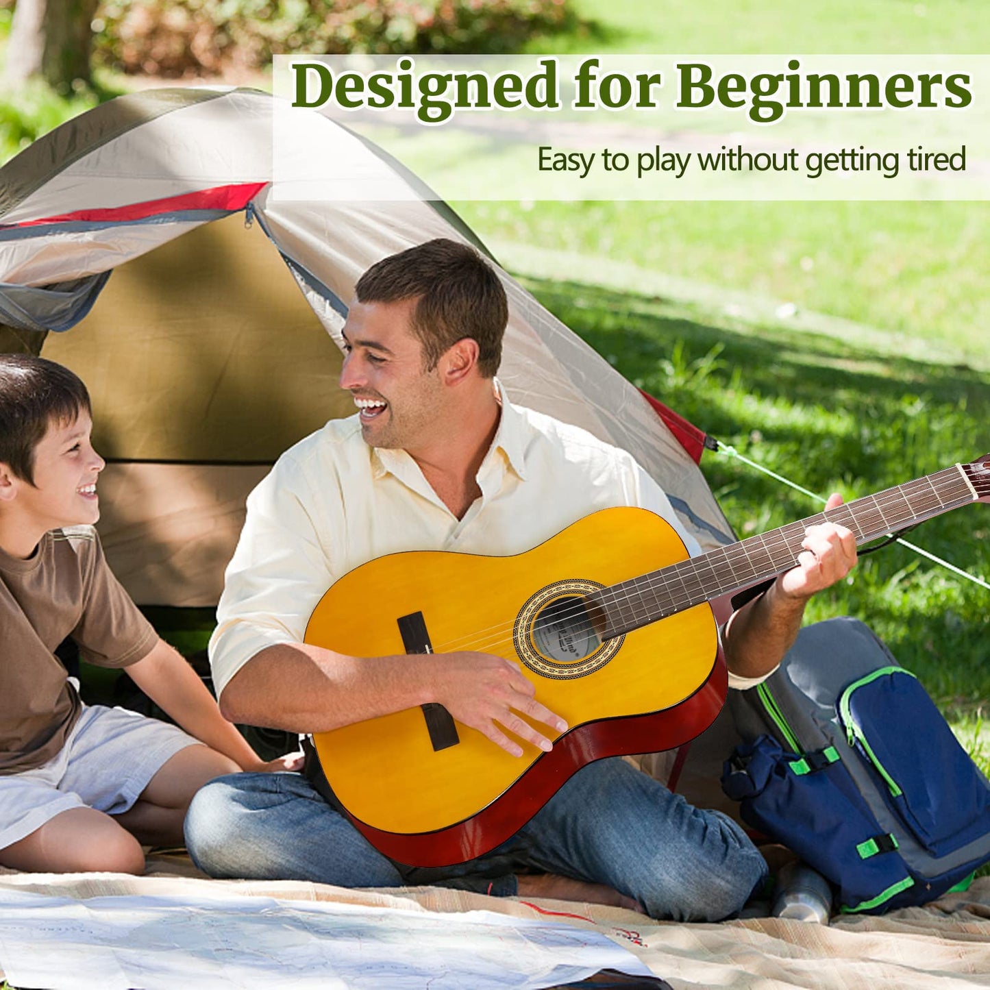 Strong Wind 39 Inch Classical Guitar Nylon Strings Full Size Acoustic Guitar for Beginner Students Adult