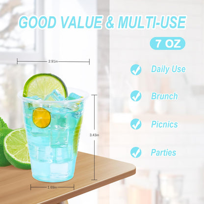 Clear Plastic Disposable Cups for Parties, 500 Pack