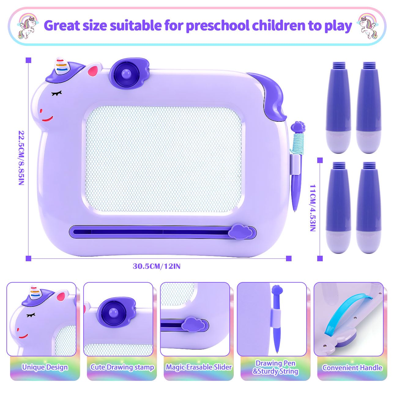 Magnetic Drawing Board for Toddlers 2-3 Years