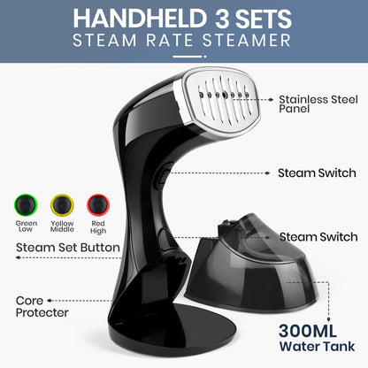 Portable 1800W Handheld Fabric Steamer