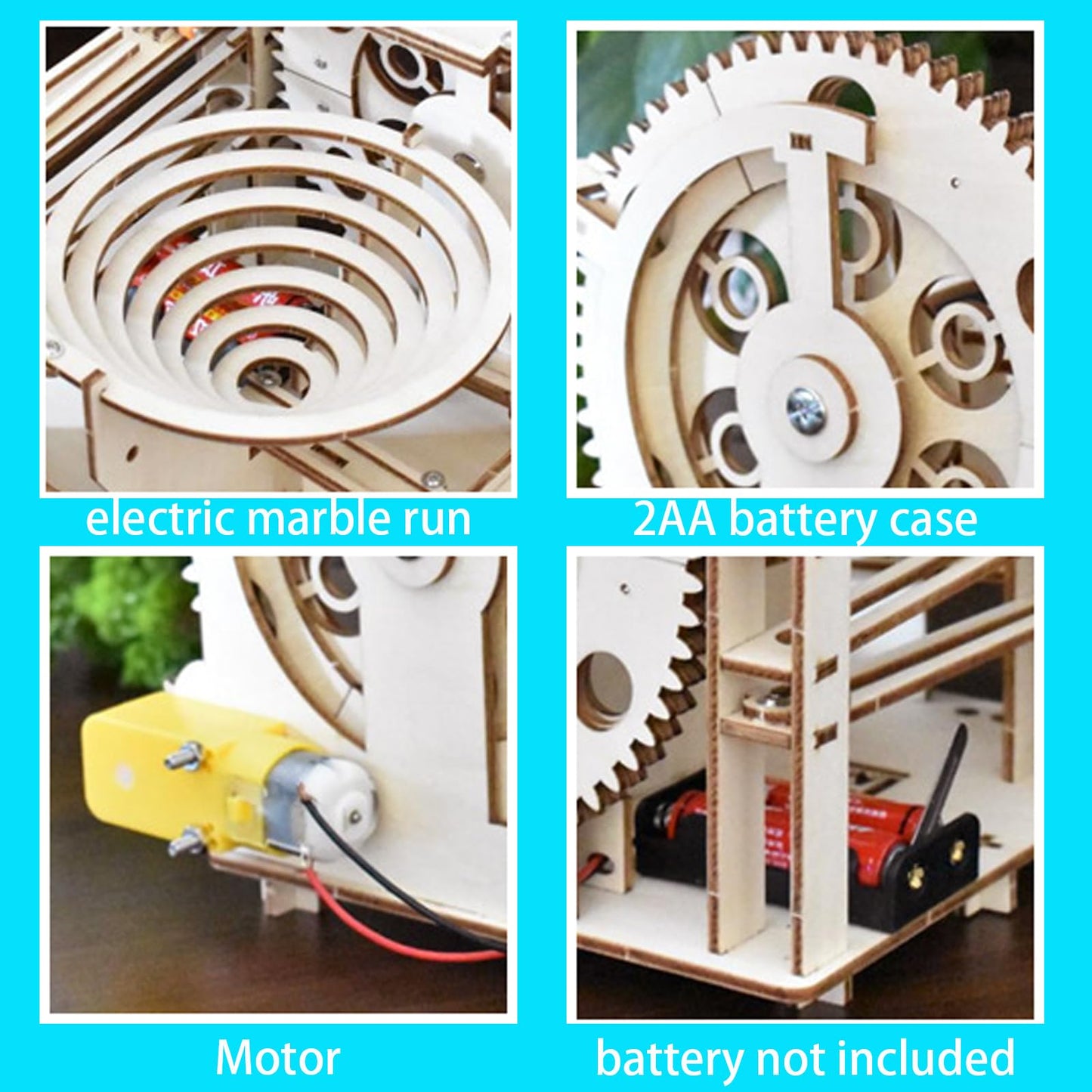3D Wooden Marble Run Puzzle Kit for Adults