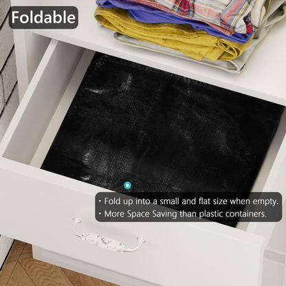 SUOCO 4 Pack Durable Under Bed Storage Containers, 75L Large Foldable Underbed Storage Bags Bins Drawers Organizer for Bedding, Clothing, Shoes