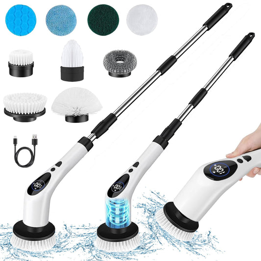 Cordless Electric Shower Scrubber with 9 Heads
