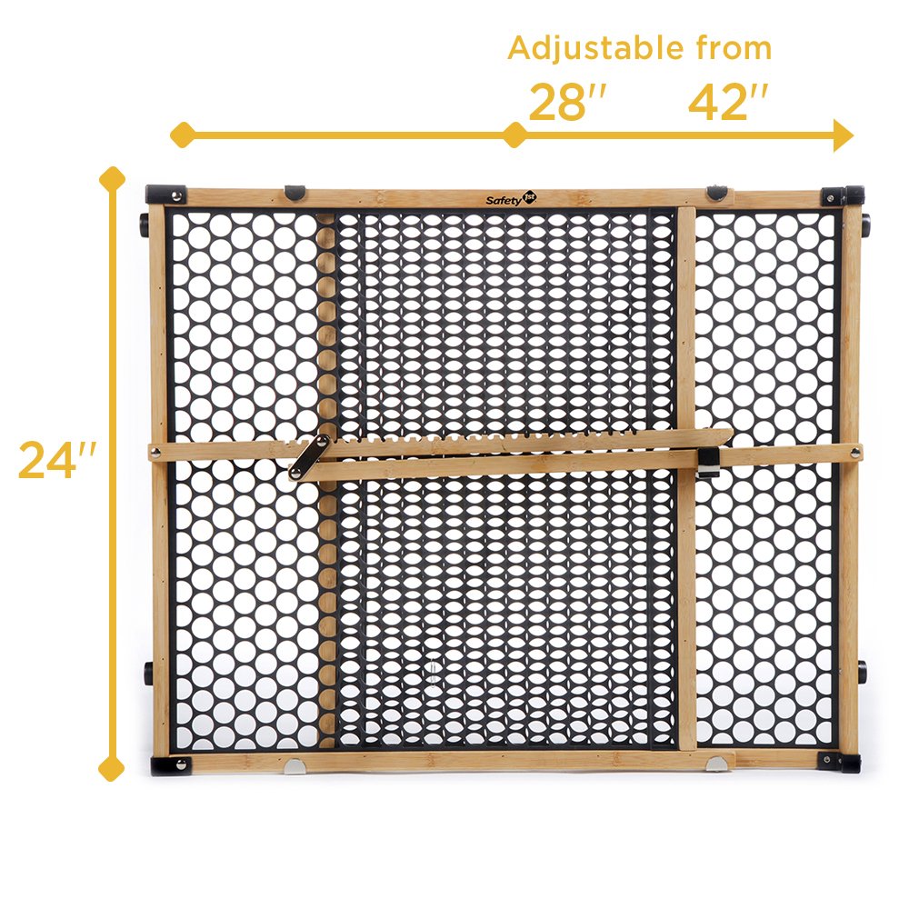 Safety 1st Eco-Friendly Nature Next Bamboo Gate, Bamboo and Black, Fits Spaces between 28" and 42" Wide