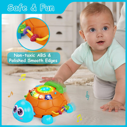 Musical Turtle Crawling Toy for Infants 0-18 Months