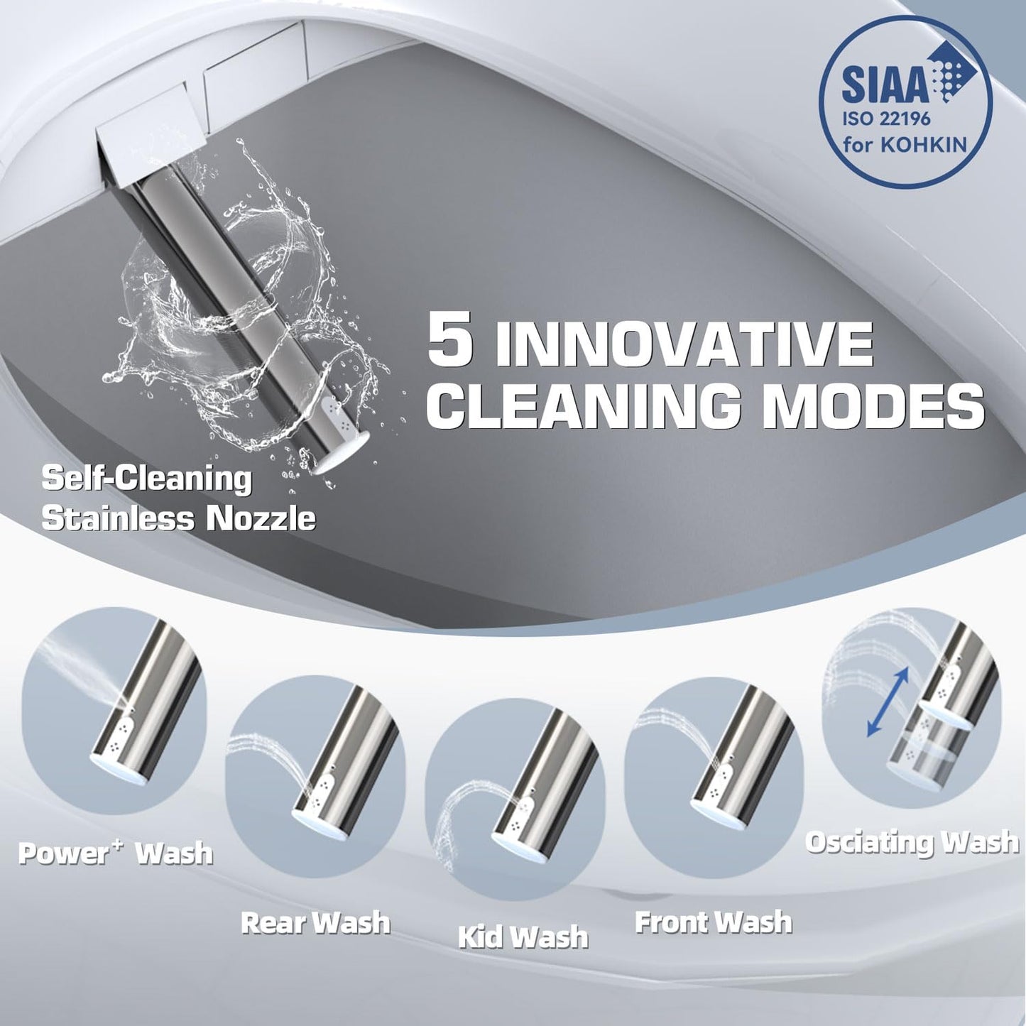 Smart Heated Bidet Toilet Seat with Dryer