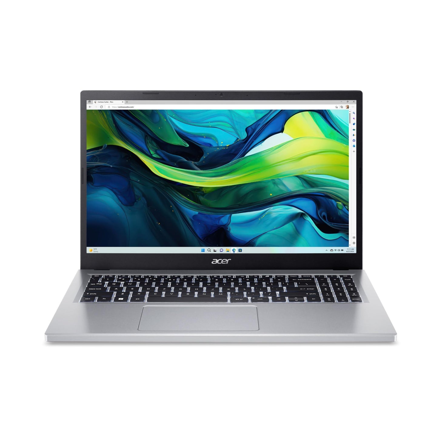 Acer Aspire Go 15 Slim Laptop | 15.6" Full HD IPS 1080P Display | Intel Core i3-N305| Intel UHD Graphics | 8GB LPDDR5 | 128GB HD | Wi-Fi 6 | AI PC | Windows 11 Home in S Mode | AG15-31P-3947