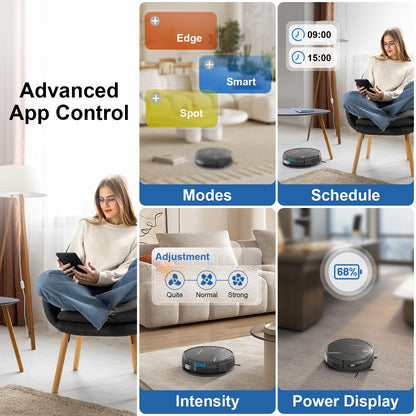 Robot Vacuum and Mop Combo with Smart Control