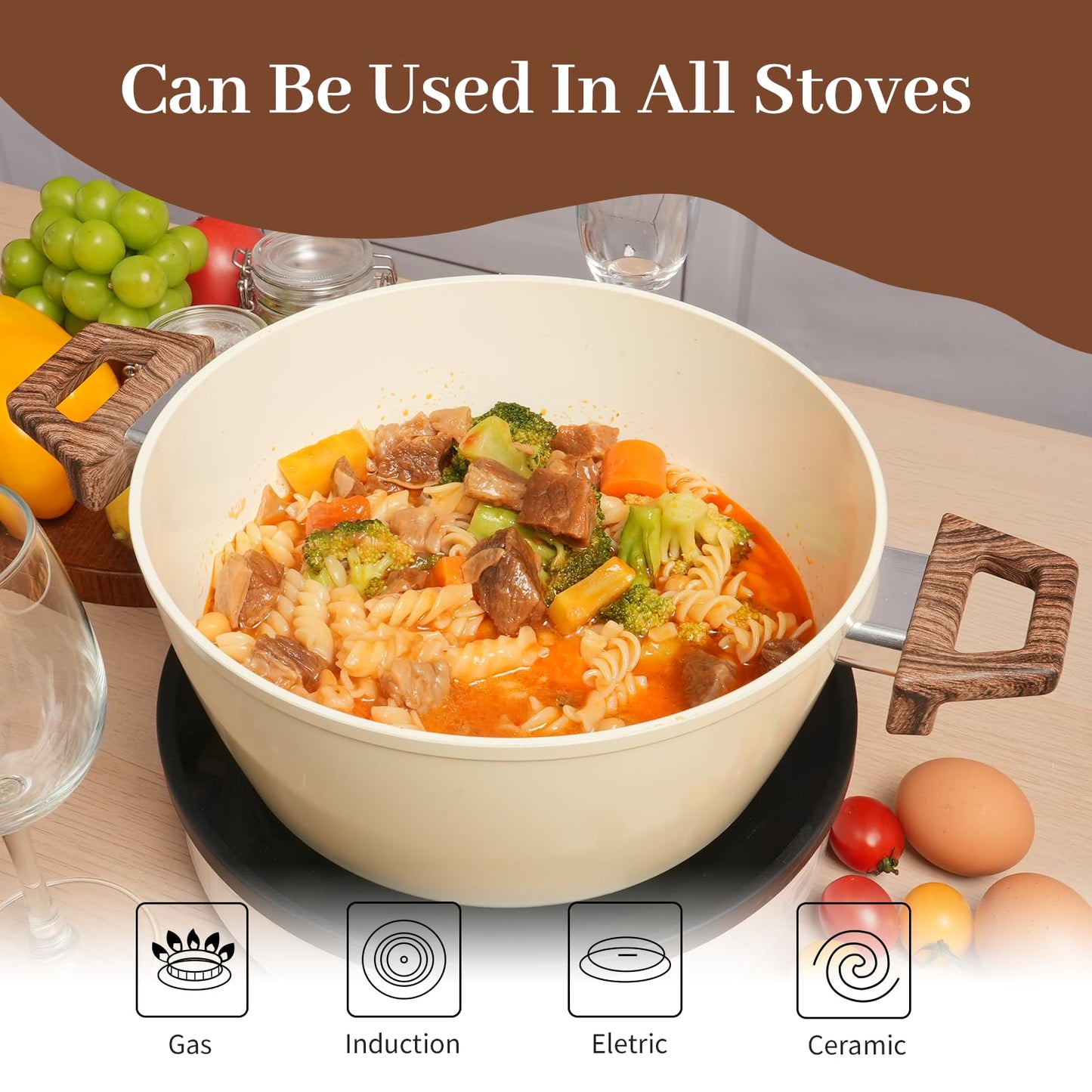 Non Stick Aluminium Cookware Set, 10 Pieces