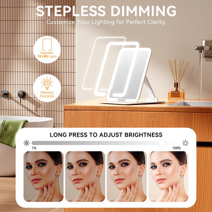 Auxmir Portable Lighted Travel Makeup Mirror