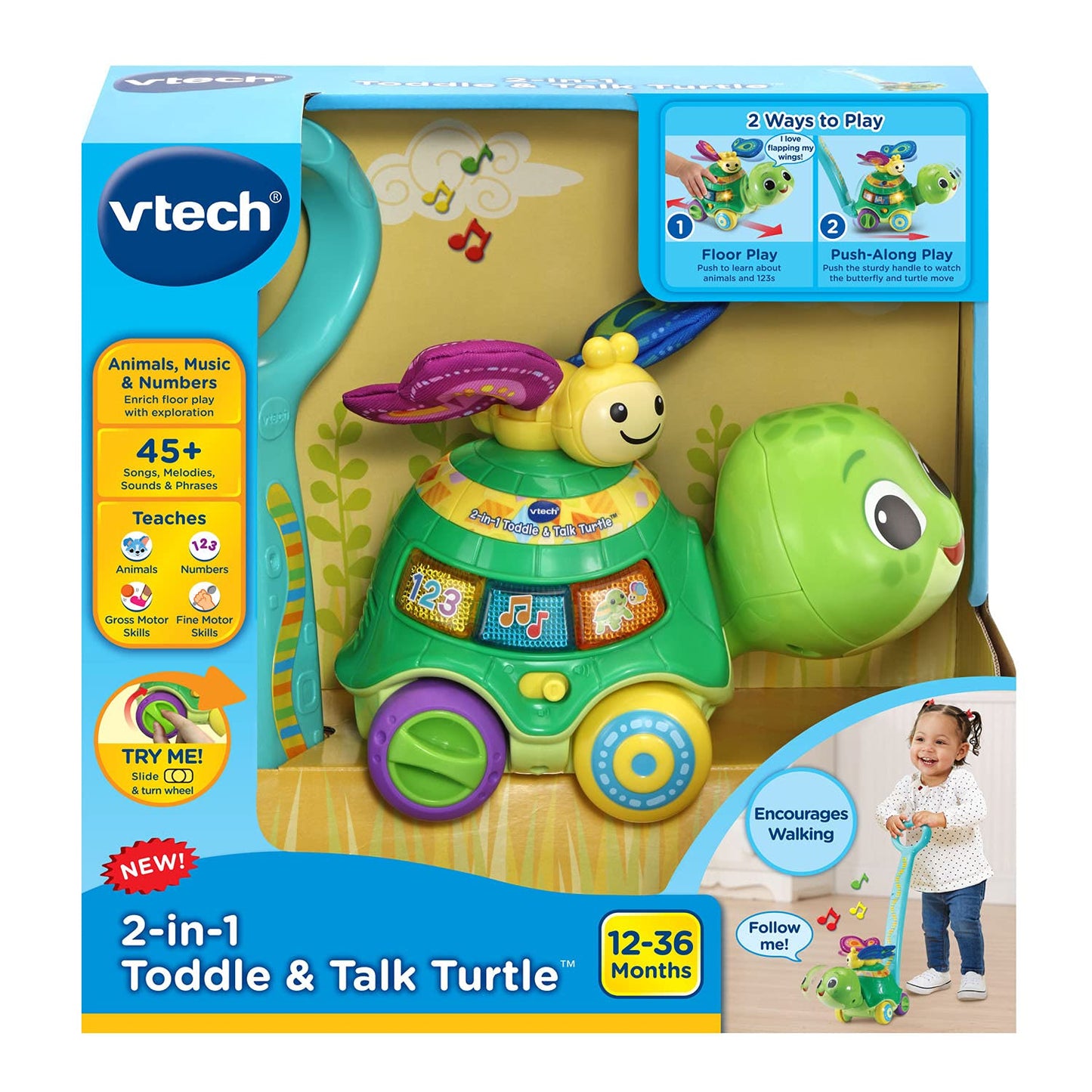 VTech 2-in-1 Toddle and Talk Turtle Toy