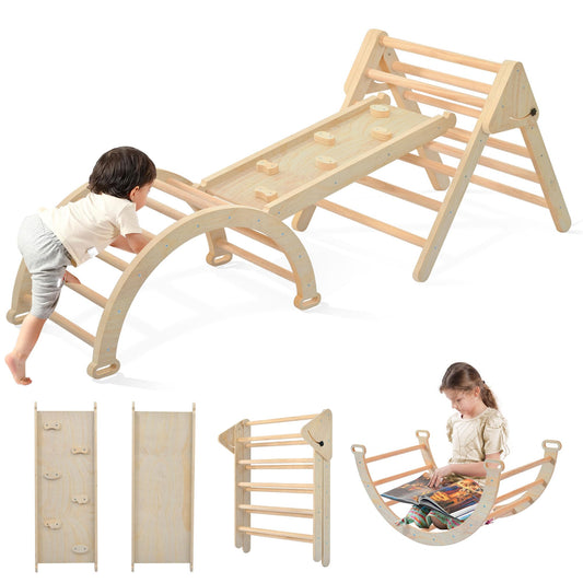 Pikler Triangle Climbing Set for Toddlers