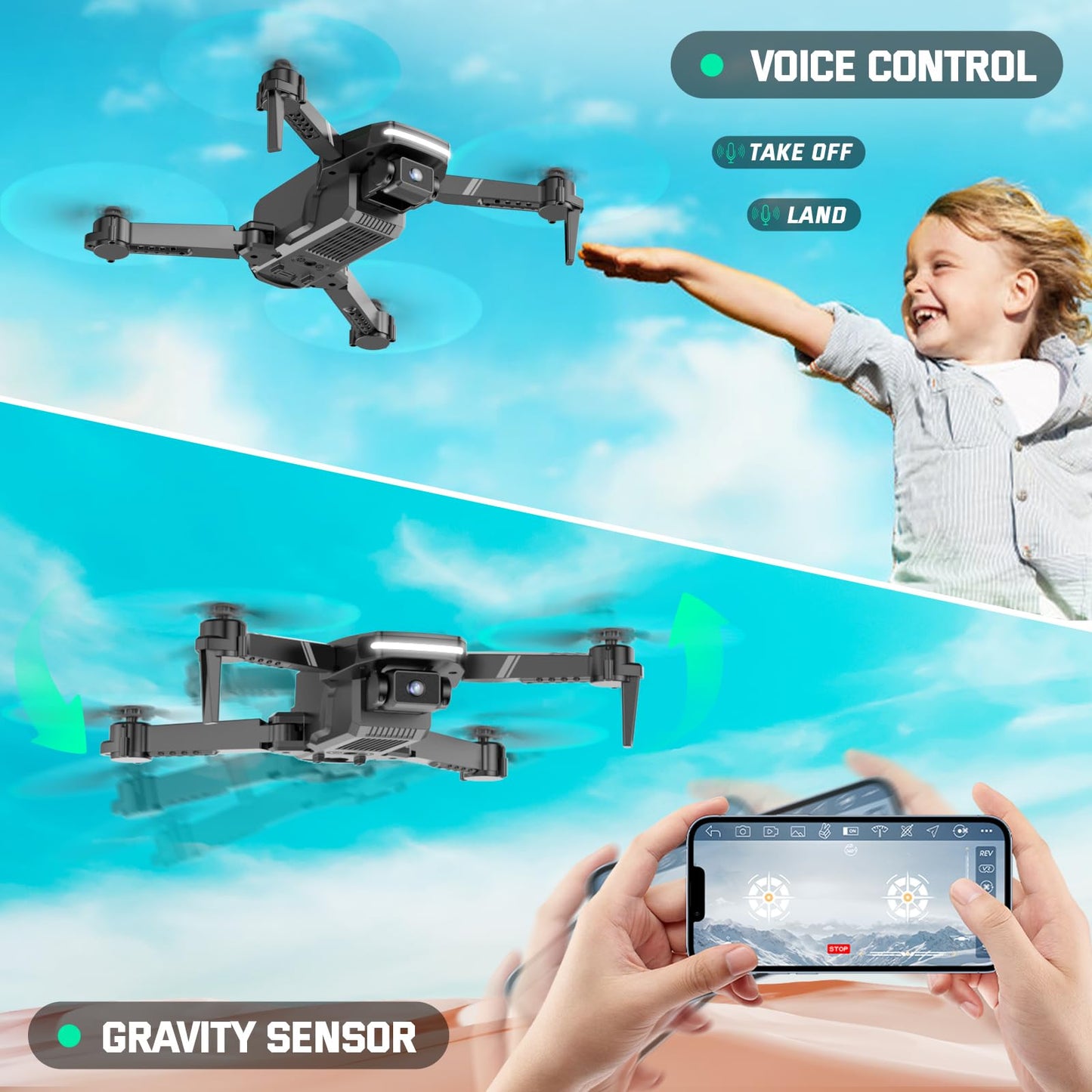 Mini FPV Drone with 1080P Camera for Kids