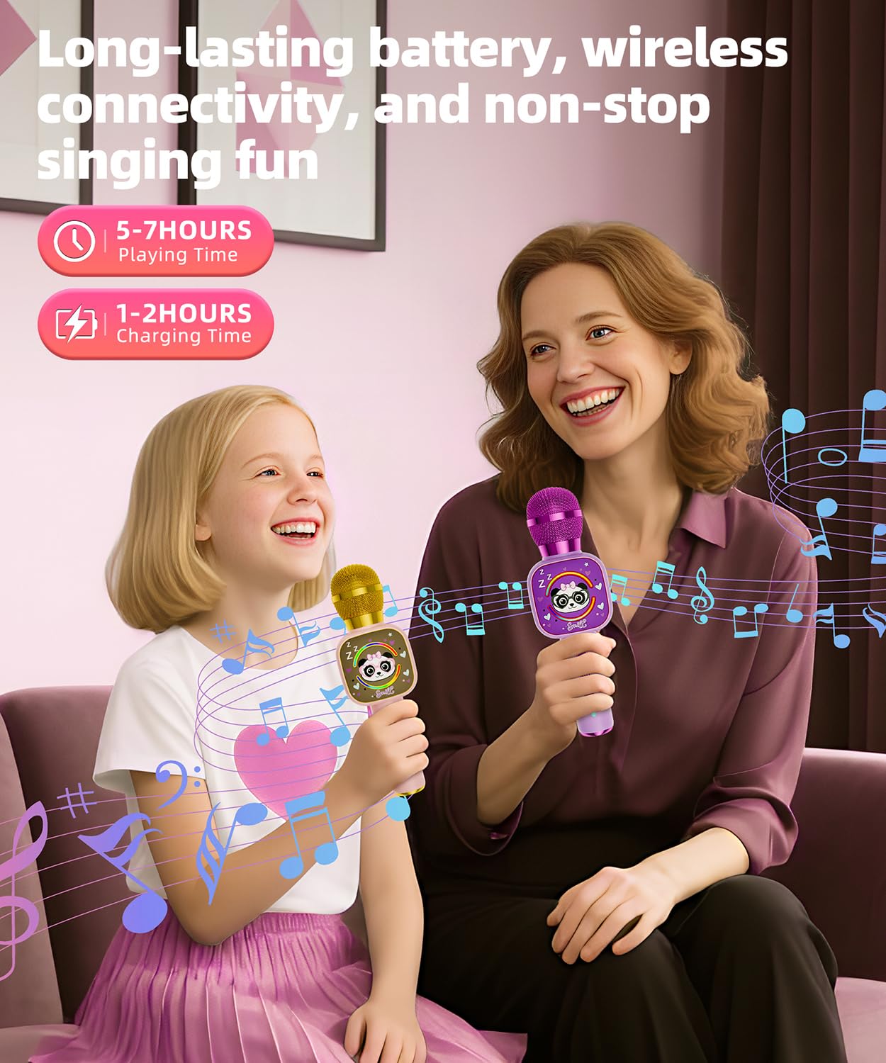 Qnxoat r Bluetooth Karaoke Microphone Toy for Kids