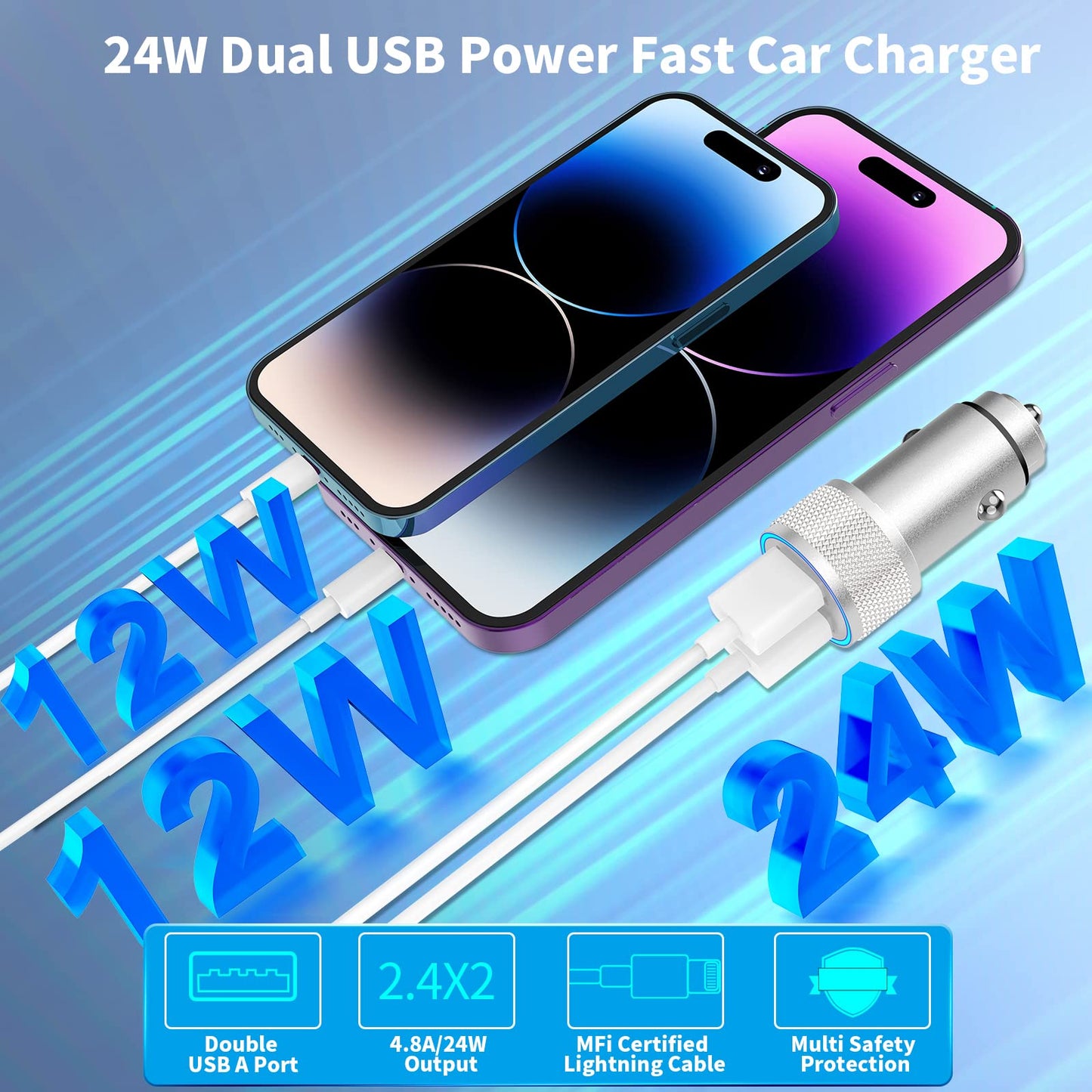 Braveridge Dual USB Fast Car Charger 4.8A