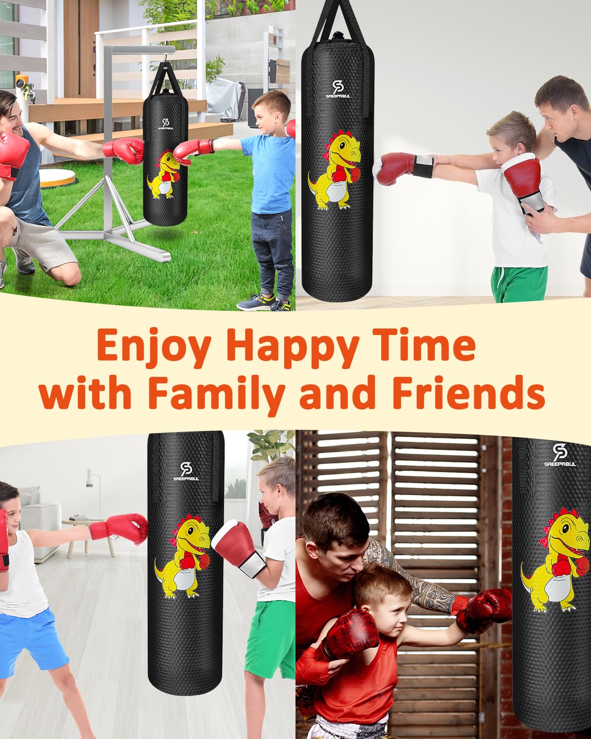 Kids Punching Bag for Boxing - Air/Water Fillable