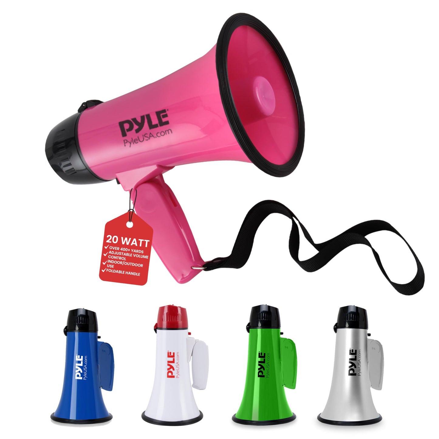 Portable Megaphone Speaker with Microphone and Siren