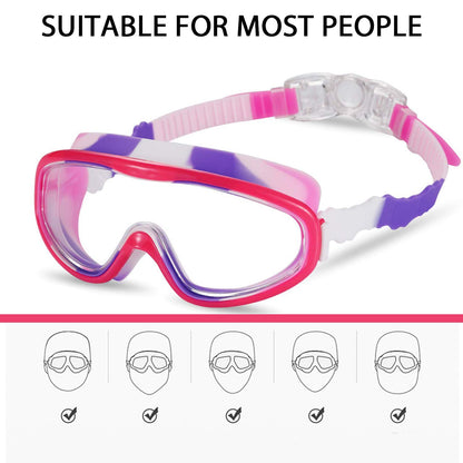 Kids Swim Goggles with UV Protection, Anti-Fog