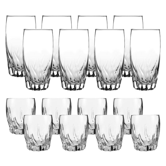 Anchor Hocking 16-Piece Dishwasher Safe Glass Set
