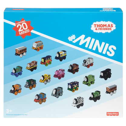 Thomas & Friends Toy Trains MINIS 20 Pack of Miniature Push-Along Engines & Railway Vehicles for Pretend Play Preschool Kids Ages 3+ Years (Amazon Exclusive)