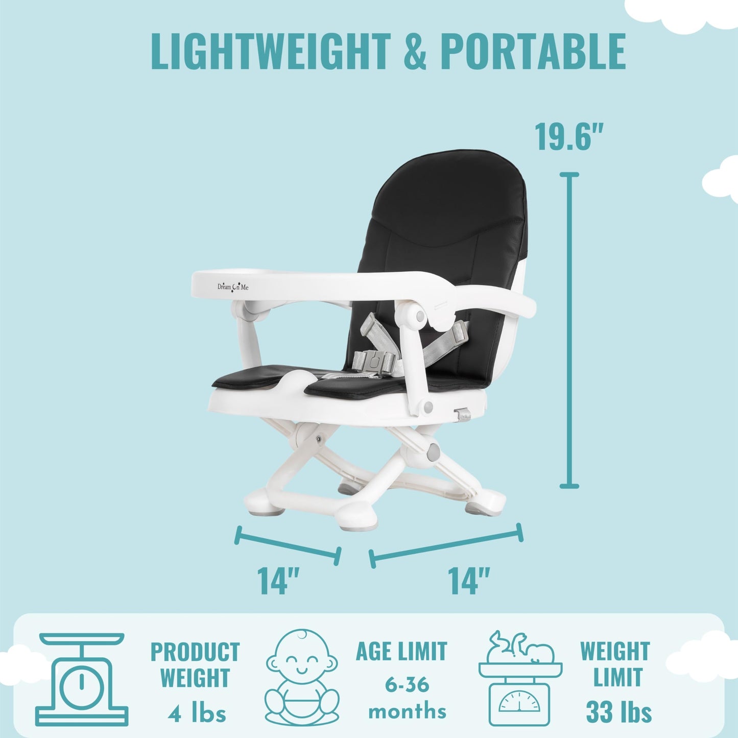 Dream On Me 3-in-1 Booster Seat with Tray