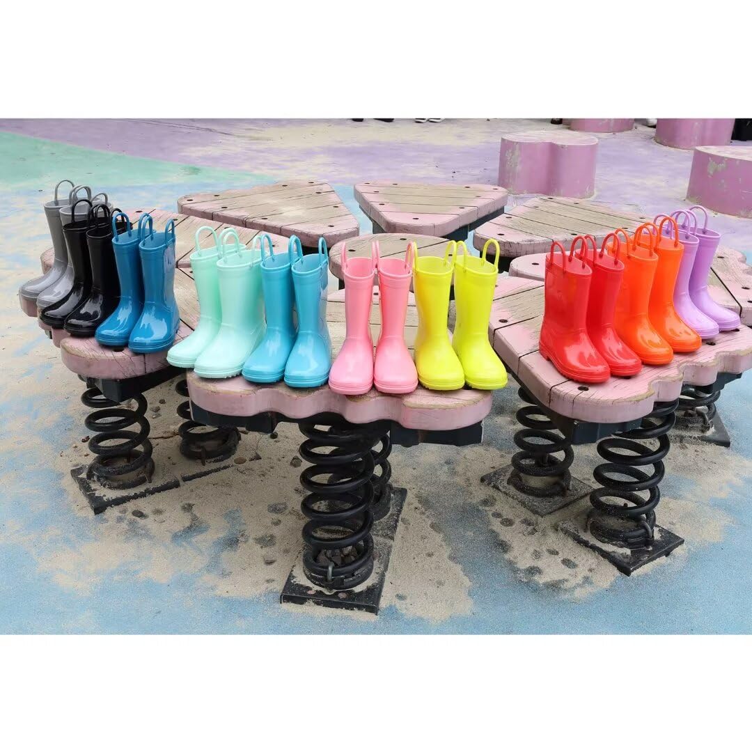 EUXTERPA Waterproof Kids Rain Boots with Handles