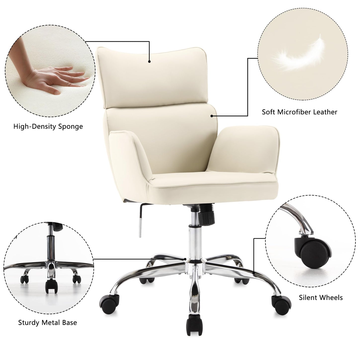 BERYTH Adjustable Height Swivel Office Chair