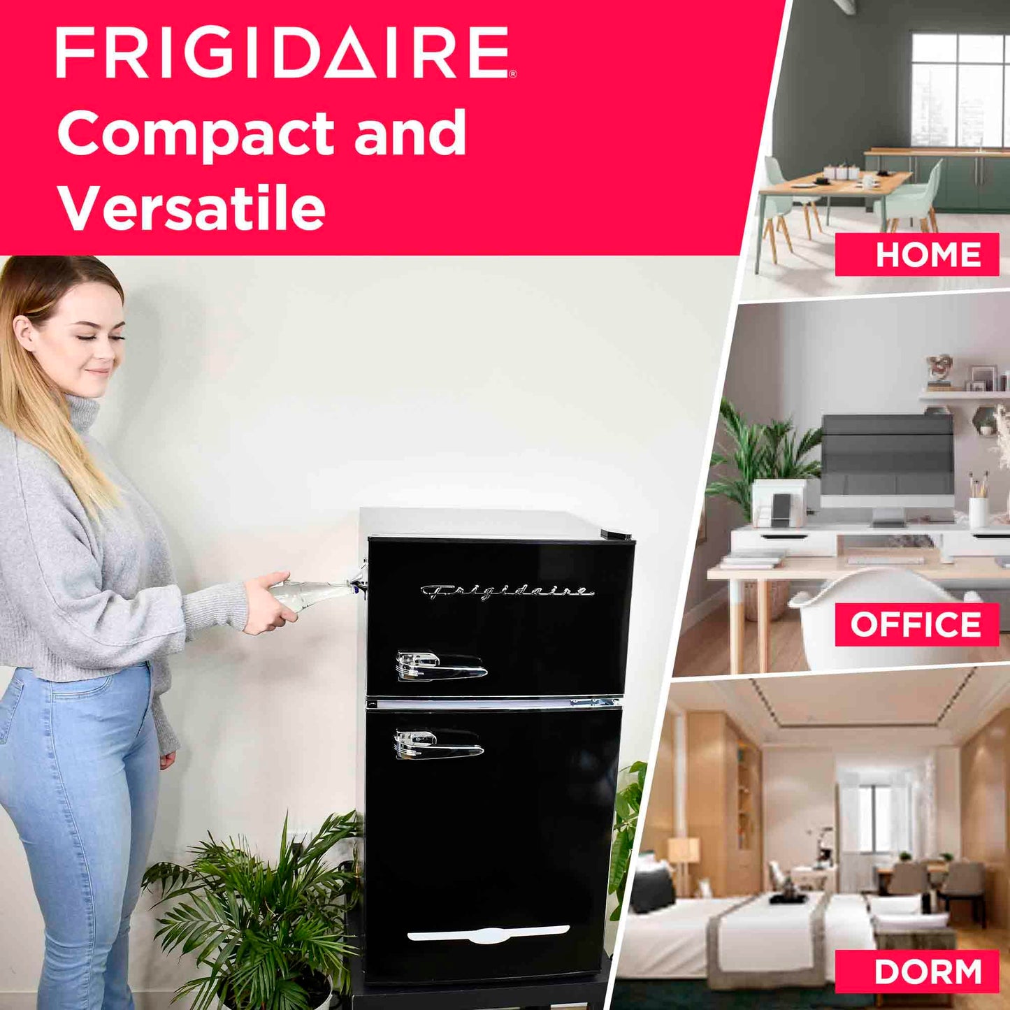Frigidaire Retro Mini Fridge with Freezer