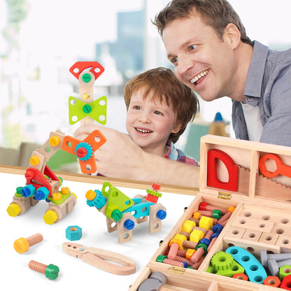 Kids Wooden Tool Set for Pretend Play STEM