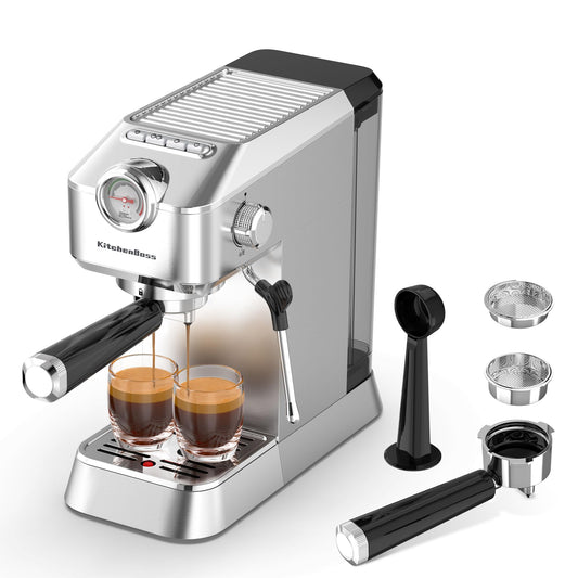 KitchenBoss 20 Bar Espresso Machine with Frother
