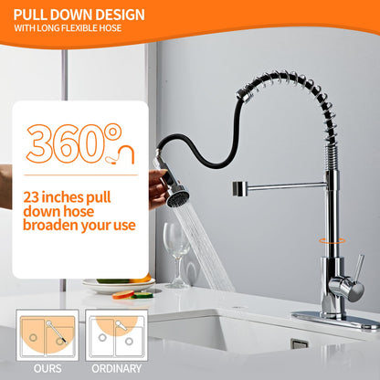 LOUEVIDO Pull Down Kitchen Faucet with Sprayer