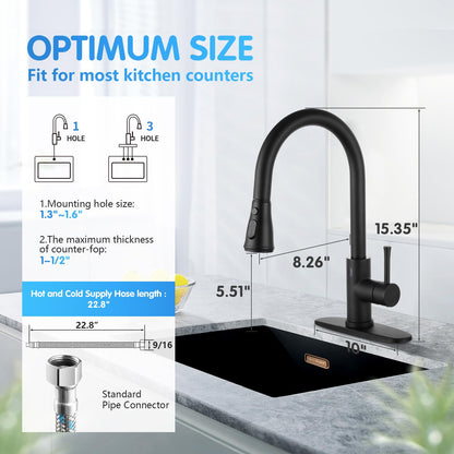 GUUKAR Touchless Kitchen Faucet with Pull Down Sprayer