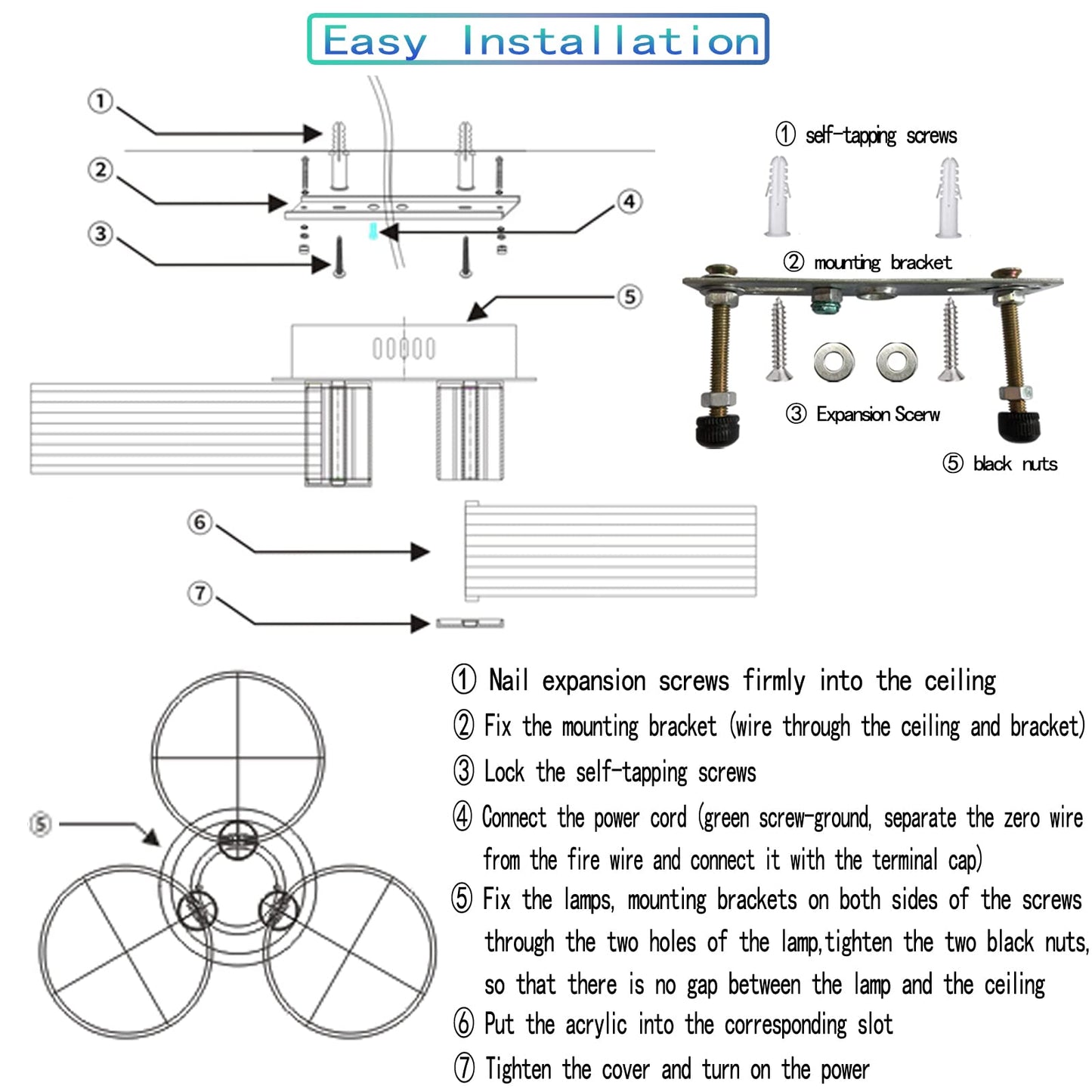 Dimming Flush Mount LED Ceiling Light 30W