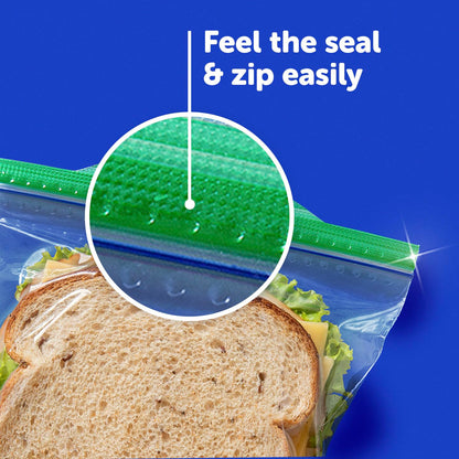 Ziploc Snack Bags with EasyGuide Texture, Small Plastic Storage Bags with Grip 'N Seal Technology, 270 Bags Total