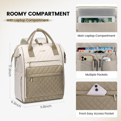 LOVEVOOK Waterproof Laptop Backpack with USB Port