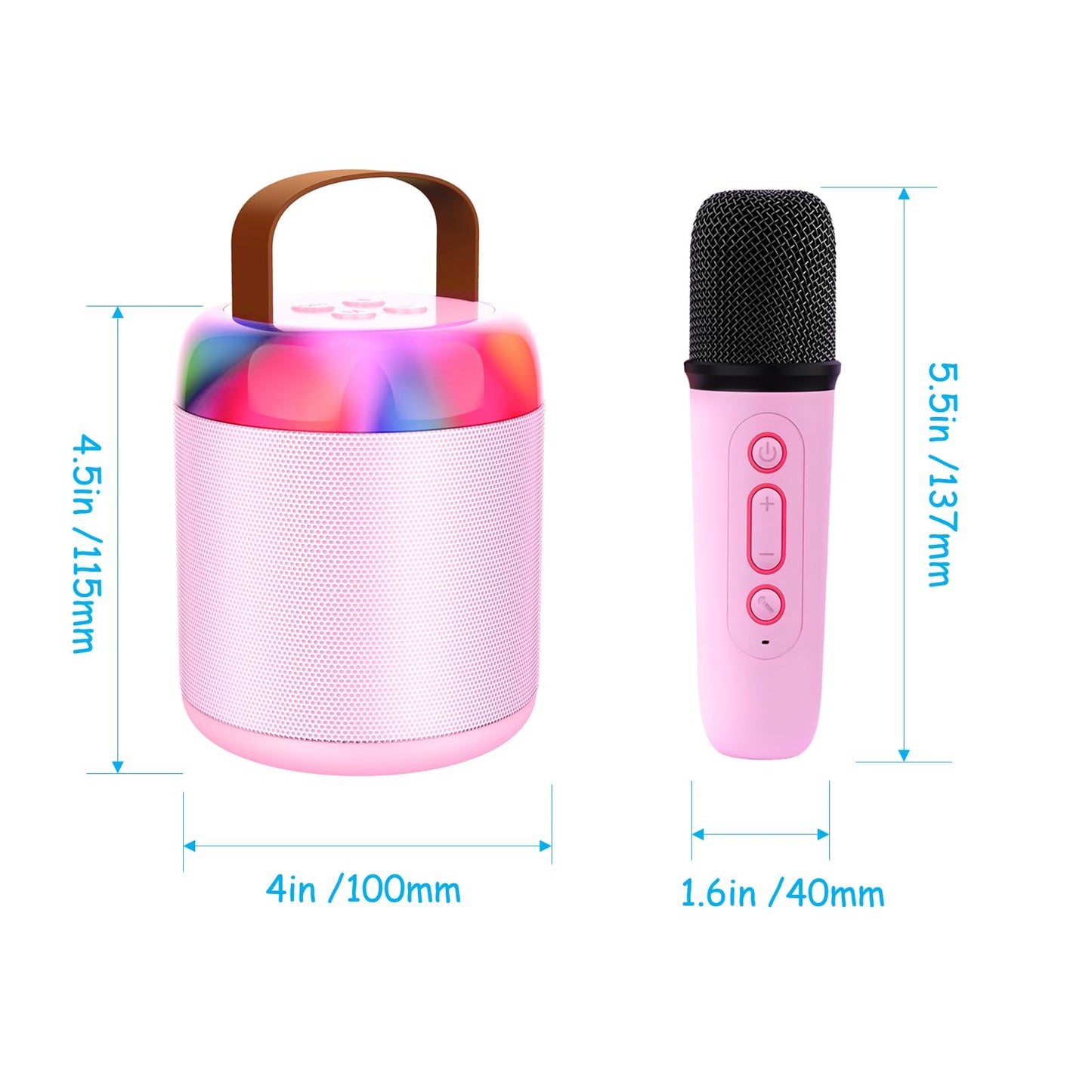 Karaoke Machine for Kids with Bluetooth Microphone