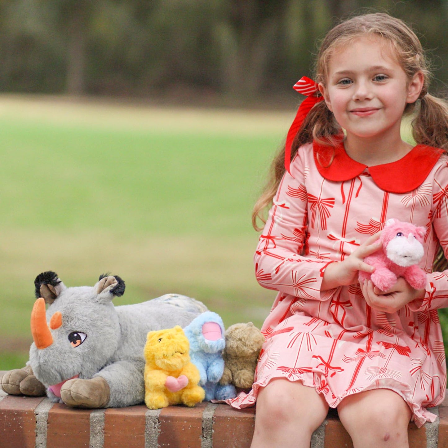Rhino Stuffed Animal Plush with Baby Rhinos Inside