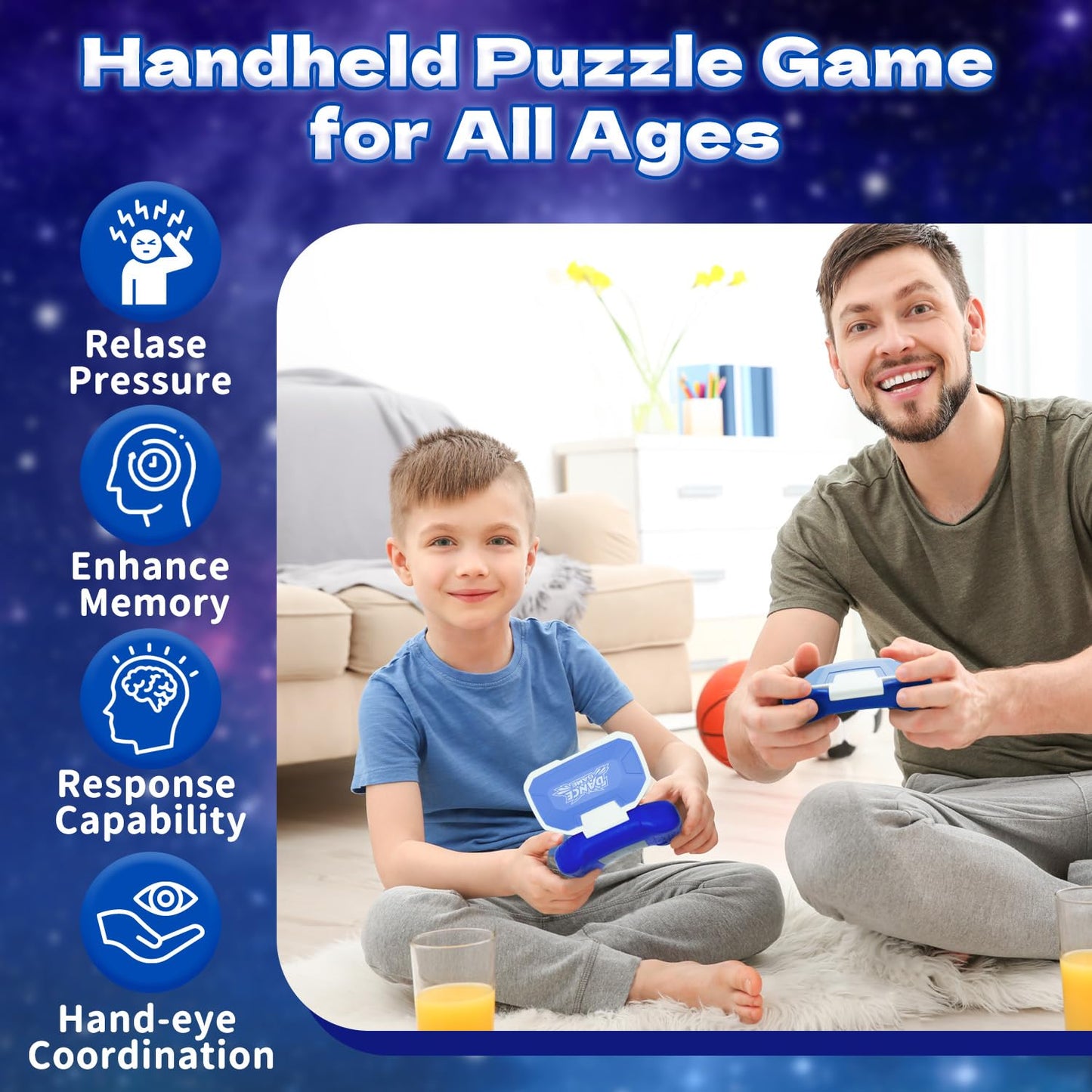 Handheld LED Puzzle Game for Kids 3-12