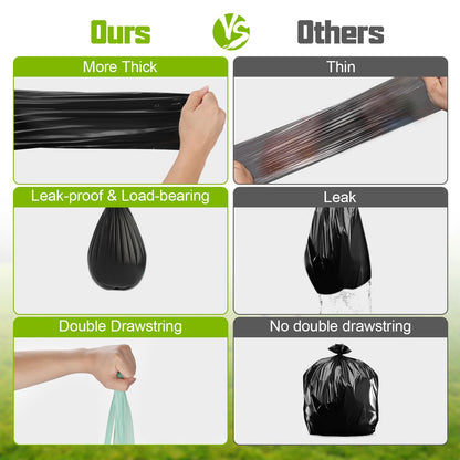 Sckee 50 Pack Heavy-Duty Waste Liners with Drawstring