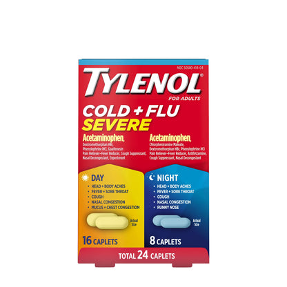 Tylenol Cold & Flu Severe Caplets, 24 Count