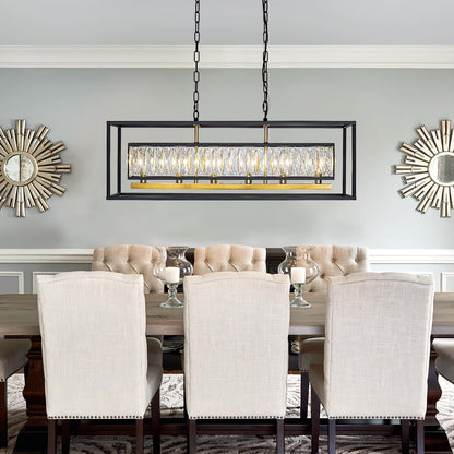 6-Light Modern Crystal Chandelier Pendant Light