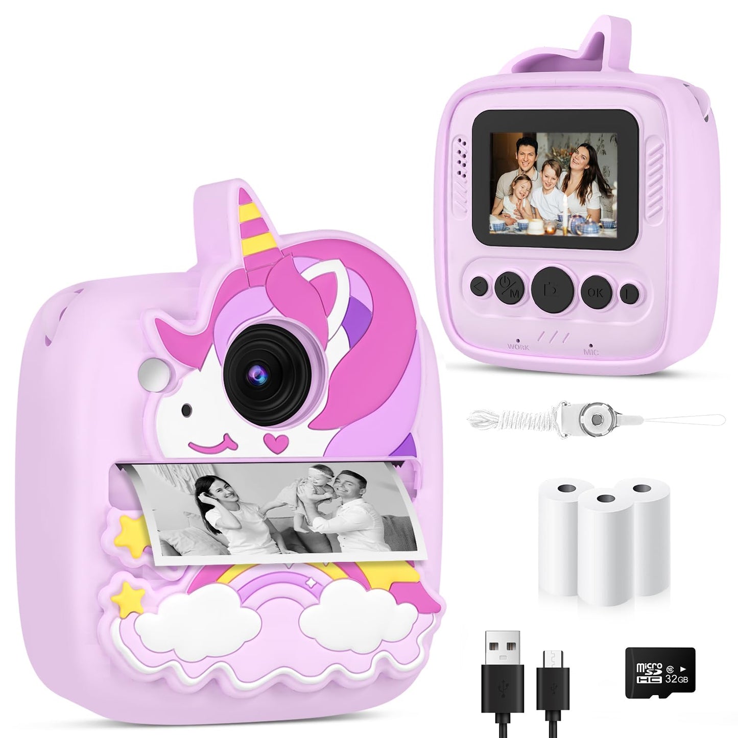 Kids Instant Print Camera for Ages 3-10