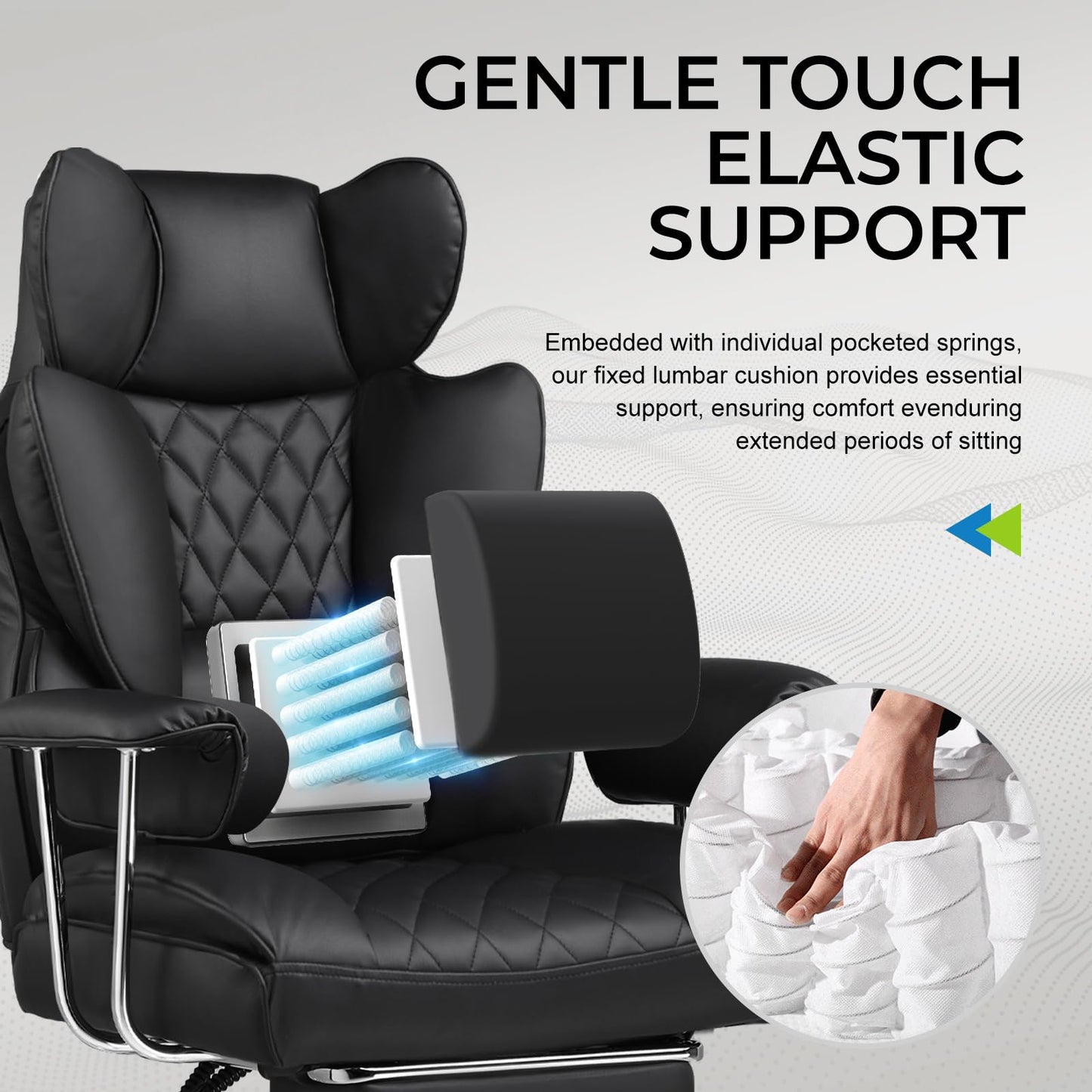 GTRACING Ergonomic Gaming Office Chair with Footrest