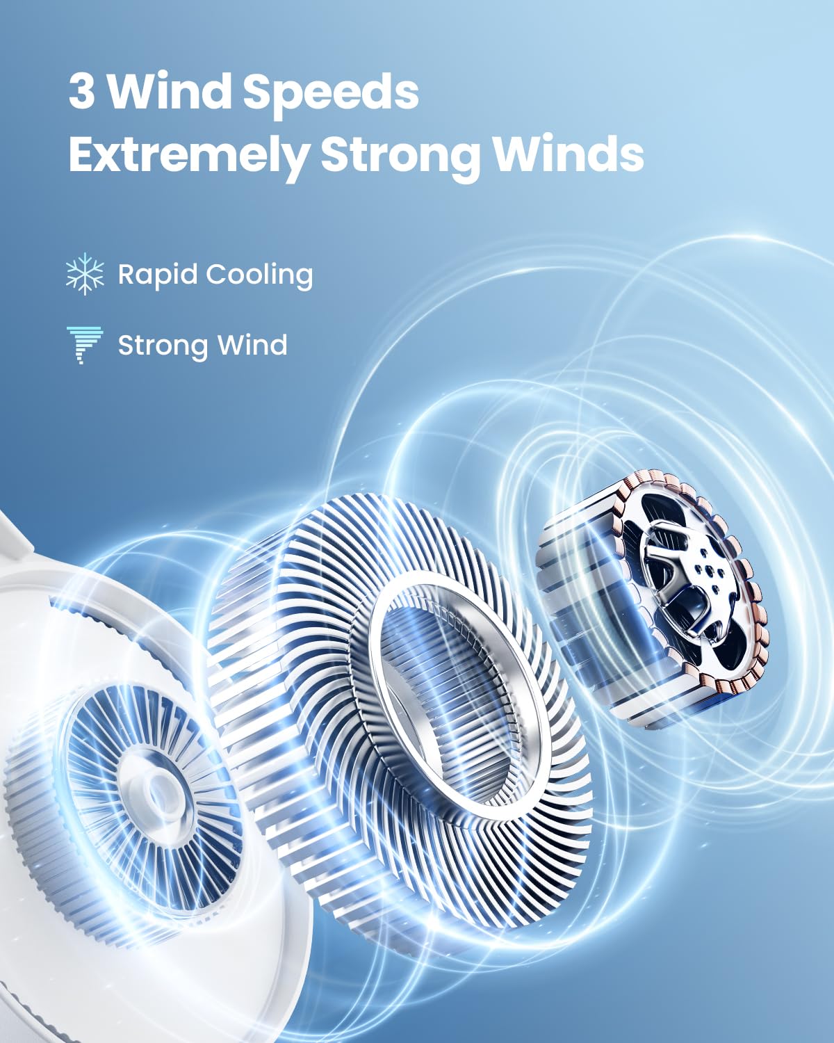 Portable Neck Fan with 3 Speed Settings