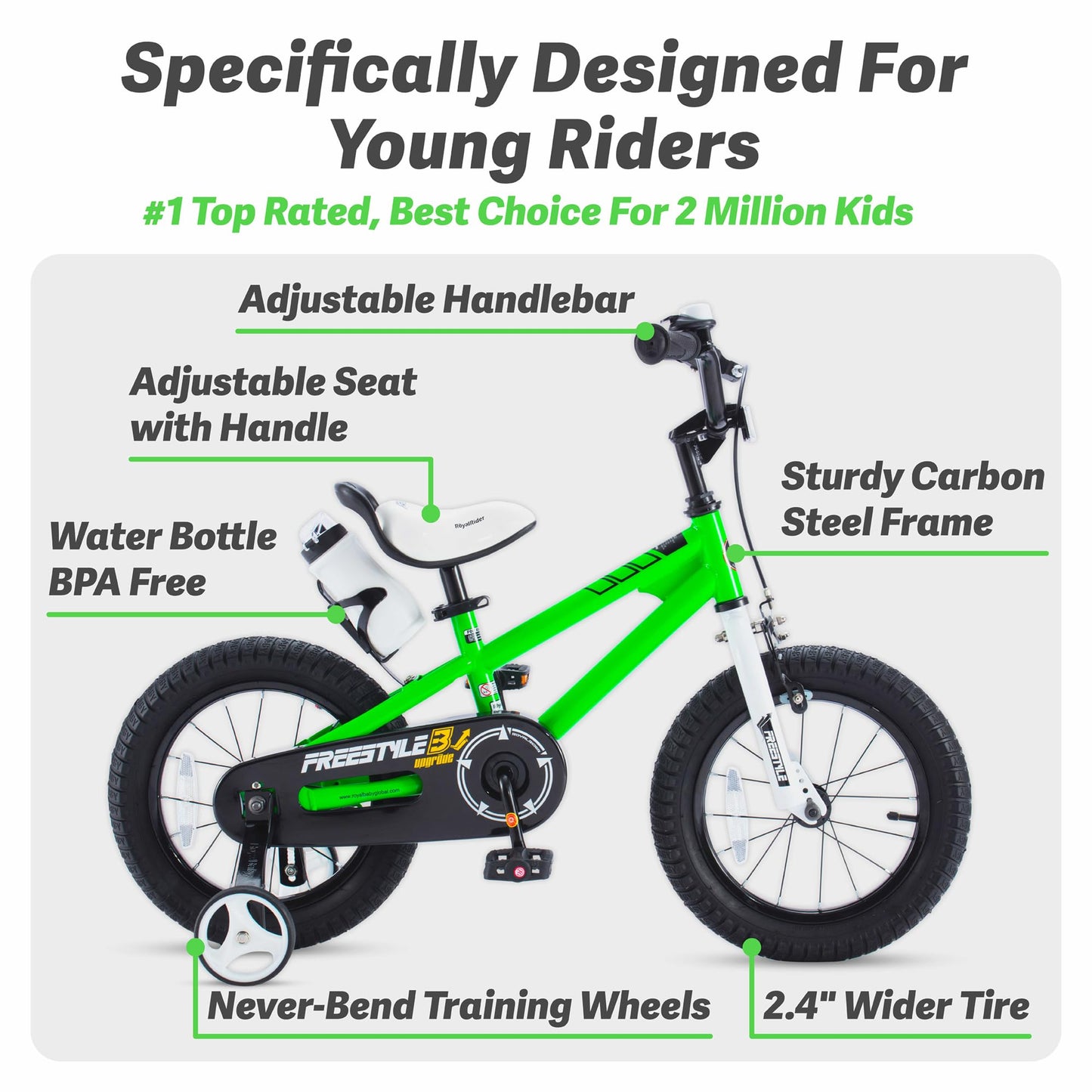 RoyalBaby 12 Inch Kids Bike with Training Wheels