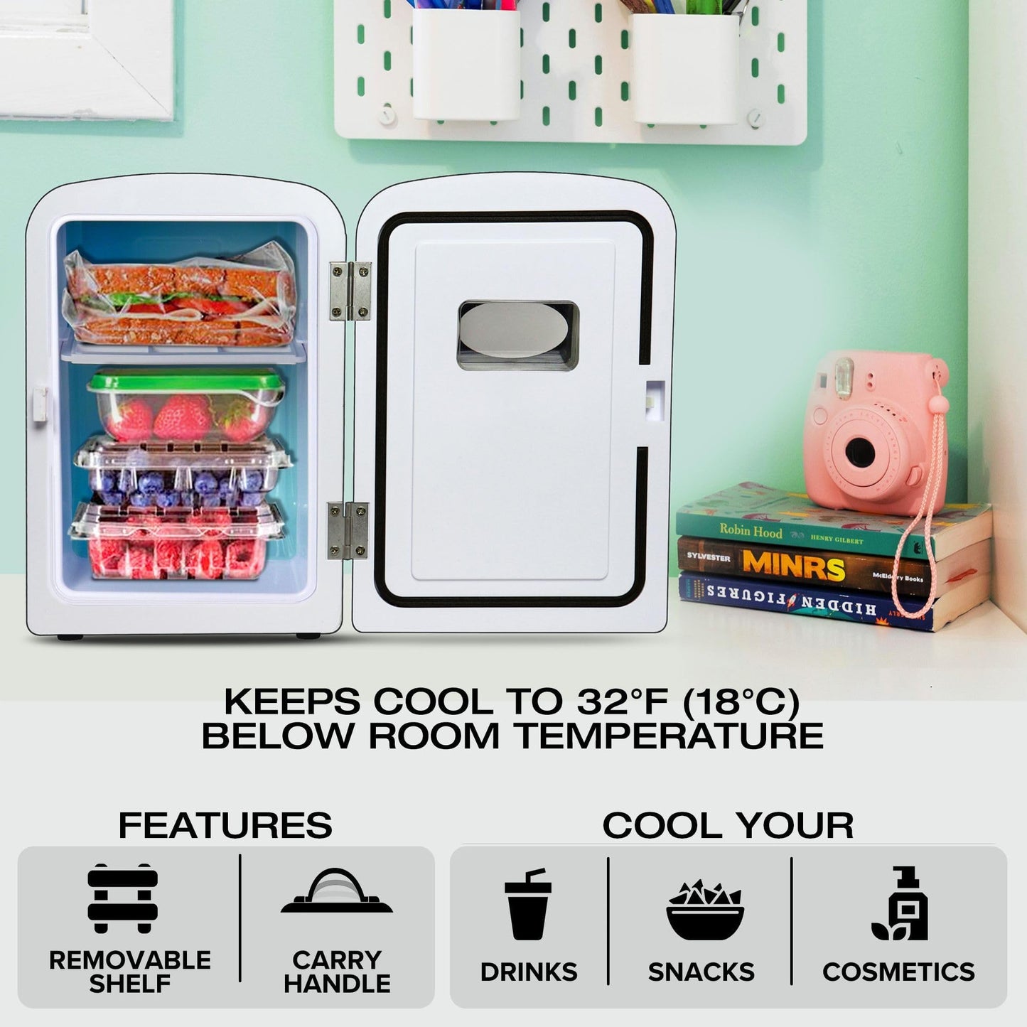 Koolatron Mini Fridge for Drinks and Beverages