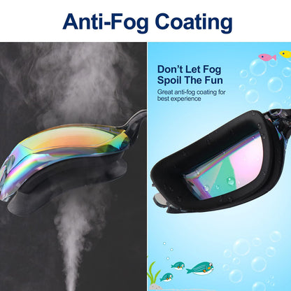 2 Pack Anti-Fog UV Protection Kids Swim Goggles